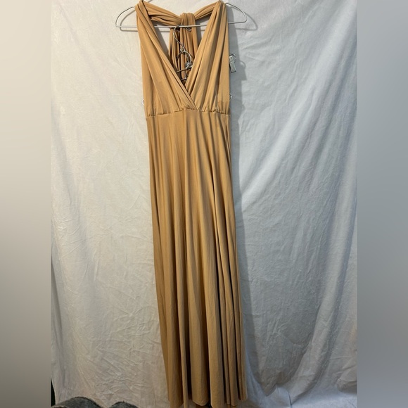 L'ATISTE by Amy Multiway Infinity Convertible Dress, Champagne Gold Size S - Picture 5 of 14